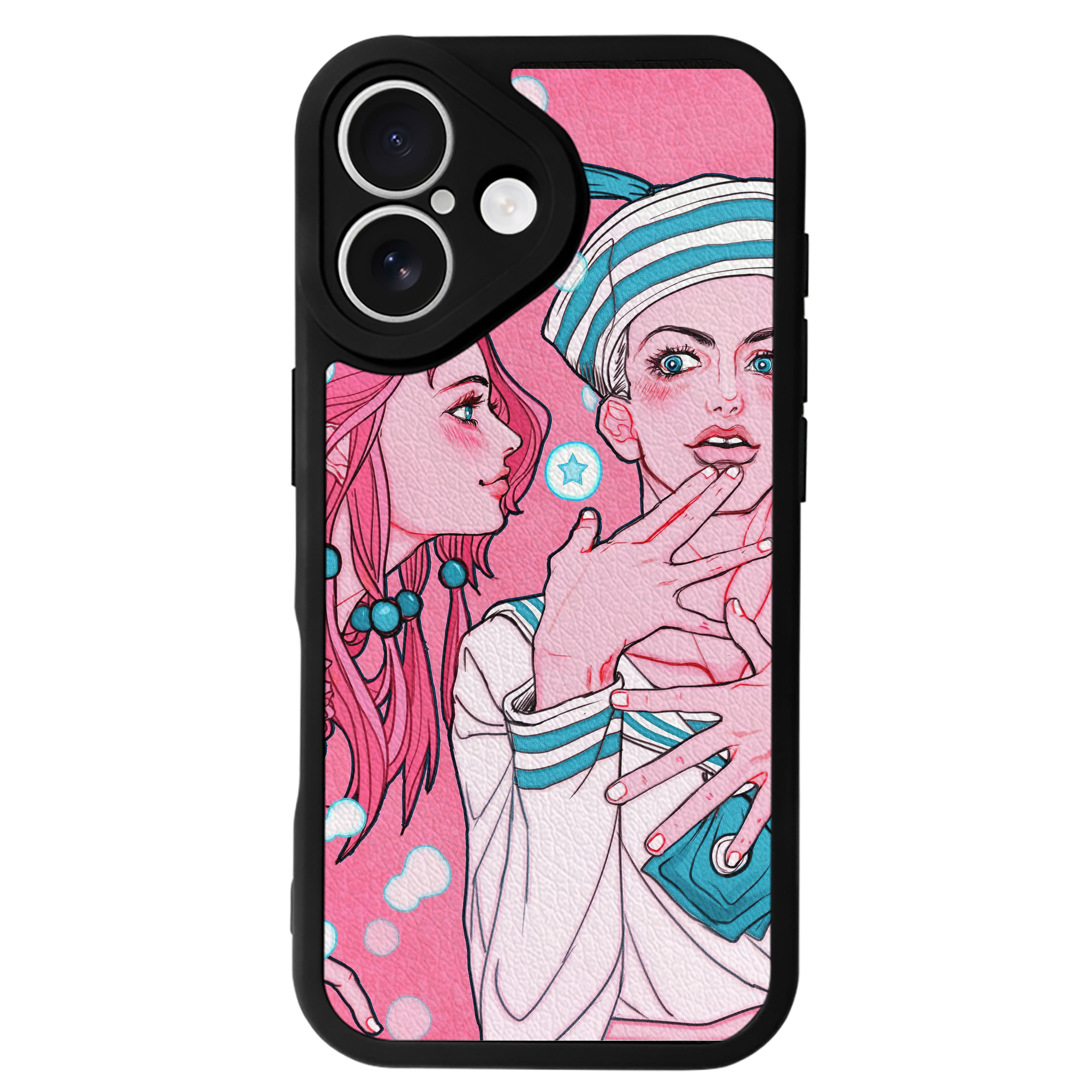 （画像用） ジョジョの奇妙な冒険 JoJo's Bizarre Adventure 【iPhone 16シリーズ対応】シリコンスマホケース（レザー調） 材質：シリコン